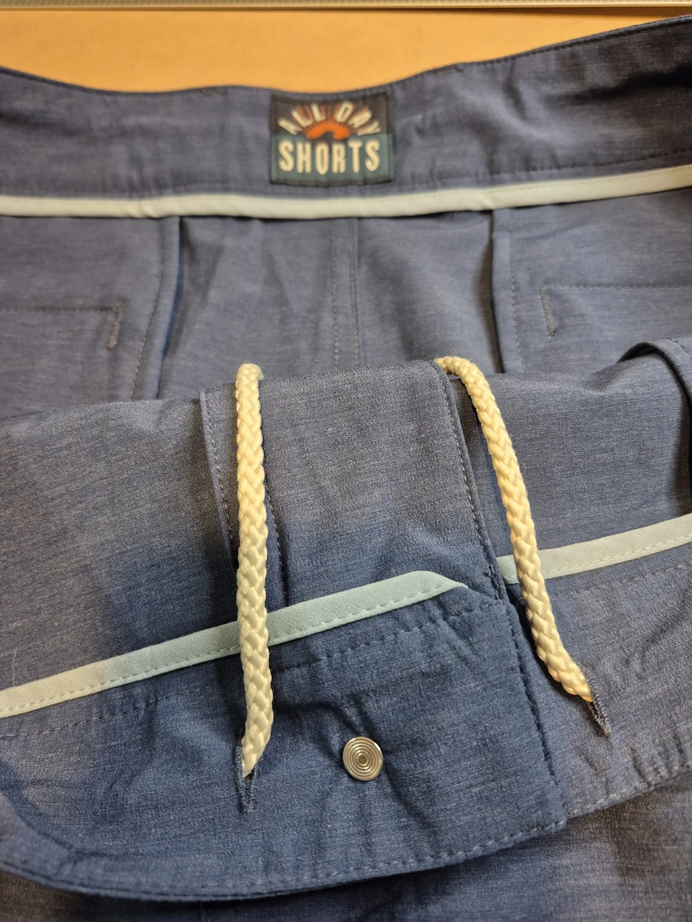 Faherty Navy Blue Flat-Front Performance Shorts 4567/7